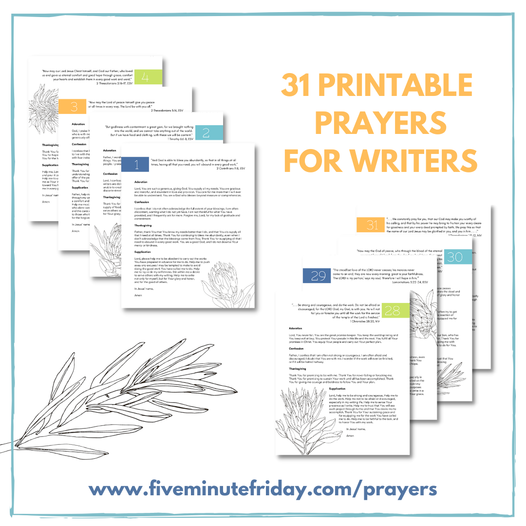 prayers for writers