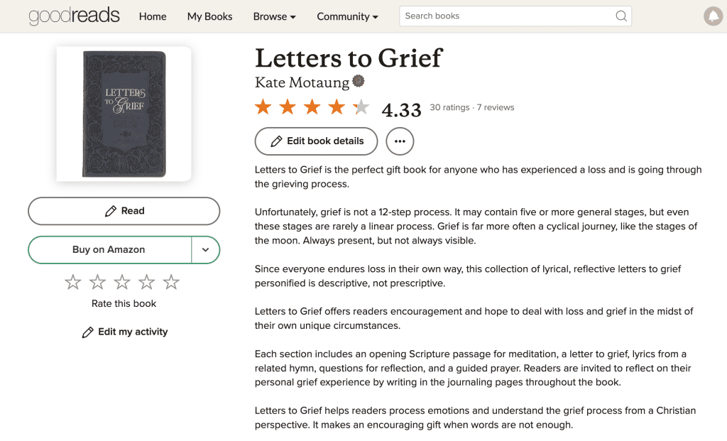 grief book