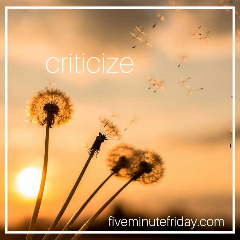 criticize
